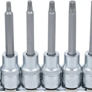 BGS 5177 Dopsleutelbitset 12,5 mm (1/2") T-profiel (voor Torx) 9-delig Hoge Kwaliteit