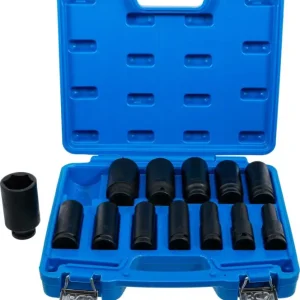 Professioneel BGS 5208 Kracht dopsleutelset zeskant, diep 12,5 mm (1/2") inchmaten 13-delig