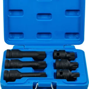 BGS 5380 Kracht dopsleutelbitset 12,5 mm (1/2") veeltand (voor XZN) M14 - M18 6-delig Nieuw