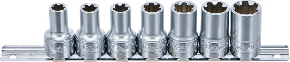 Rechtstreeks Van De Fabrikant BGS 9587 Dopsleutelset T-profiel Plus (voor Torx Plus) 10 mm (3/8") 10EP - 20EP 7-delig