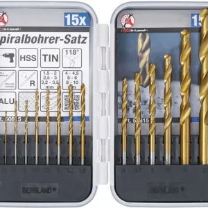BGS Do It Yourself 50815 HSS-spiraalborenset titanium gecoat 1,5 - 10 mm 15-delig Gratis Retour