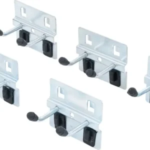 Uitverkoop BGS 80197 Dubbele hakenset 40 mm voor wandsysteem 5-delig