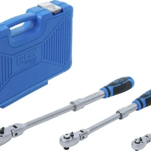 BGS 25128 Ratelsleutel-set uittrekbaar, kniesleutel 6,3 mm (1/4") - 10 mm (3/8") - 12,5 mm (1/2") 3-delig Veilige Betaling
