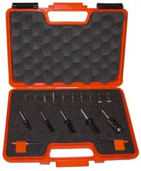 Bulkbestelling CMT 600.005.01 Set van 5 frezen in pvc kistje met wisselmesjes 8 mm schacht