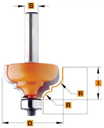 Superprijs CMT 944.850.11 Profielfrees met lager Schacht 12 mm R6.4