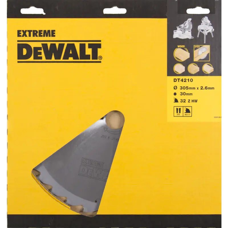 Aanbieding DeWalt Accessoires DT4330-QZ HM zaagblad 305 x 30 x 36T wisseltand, negatief 5° Hout Universeel