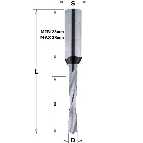 Beperkte Voorraad CMT 311.040.22 Drevelboor massief HWM 4mm, schacht 10x34,5 links