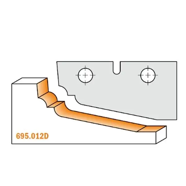 Ambachtelijk CMT 695.012D Profielmes 50x25x2 type D voor art 694.012