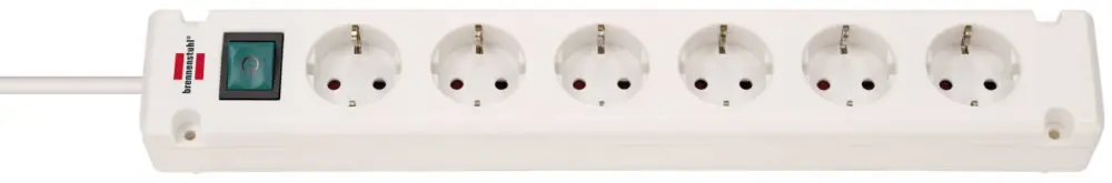 Brennenstuhl 1150650326 Bremounta stekkerdoos 6-voudig wit 3m H05VV-F 3G1,5 Uitverkoop