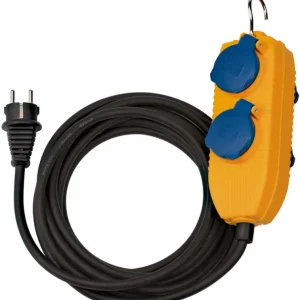 Brennenstuhl 1151740010 Bouwplaatsen-kabel IP54 met contactdozenblok 10m zwart H07RN-F 3G1,5 Betrouwbaar