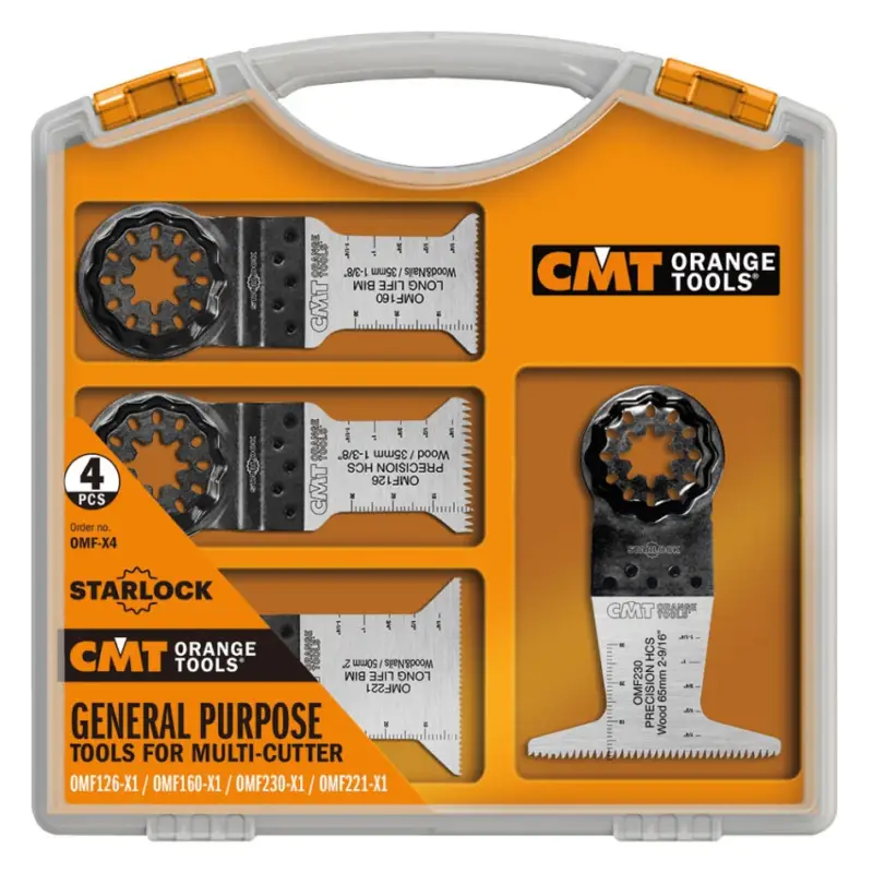 Betaalbaar CMT OMF-X4 4-delige Multifunctionele set voor oscillerende multi-tools, Starlock