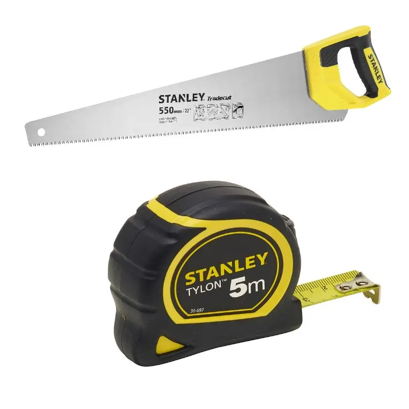 Stanley STHT1-20352SB Handzaag Tradecut Universal 550mm + 0-30-697 Rolbandmaat Tylon 5m - 19mm Exclusieve Aanbieding