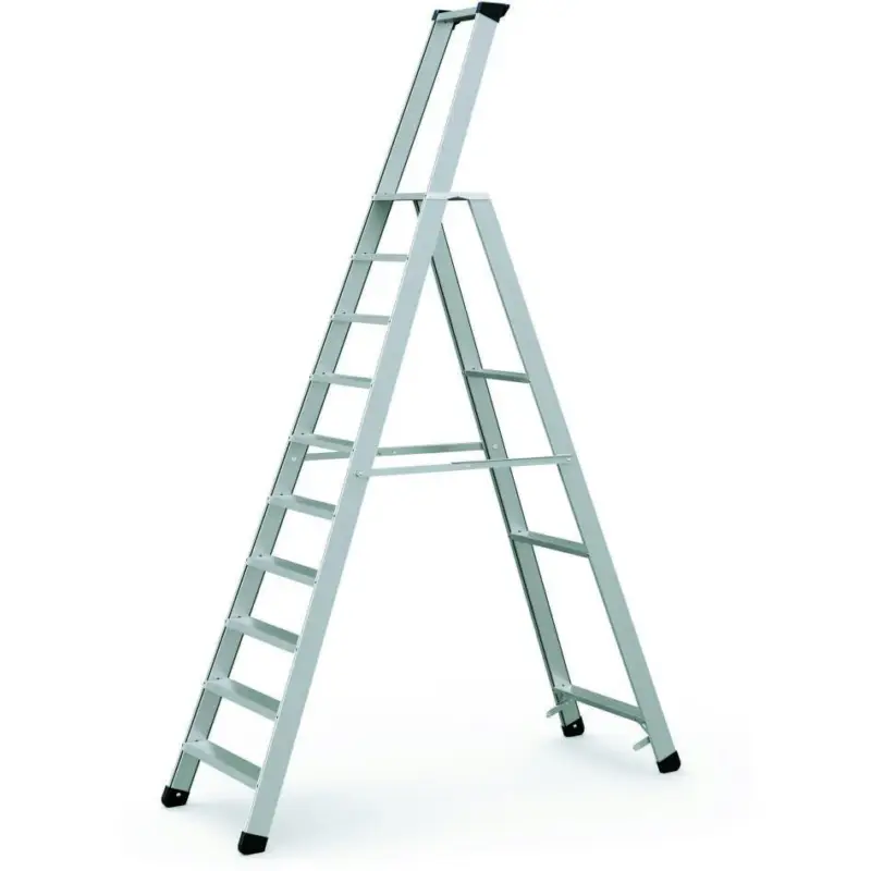 Premium Zarges 40340 Seventec Z500 platformtrap inklapb - 1 x 10 treden L = 3,05m