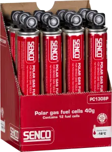 Bulkbestelling Senco Accessoires PC1308P Polar gaspatronen, 40 gram 12 stuks