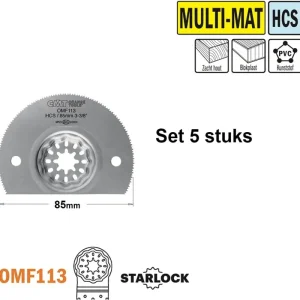 Superprijs CMT OMF113-X5 Rond zaagblad voor zachtere materialen 85 mm 5 Stuks