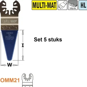 Voordeelprijs CMT OMM21-x5 HL Rechte spatel/ schraper 28 mm 5 Stuks
