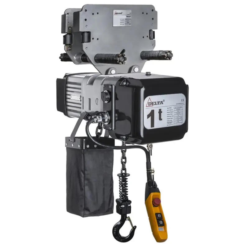 Delta SG.0.DTY.01001.03 Elektrische kettingtakel met duwloopkat DTY - 400V - 1 ton - met 3 meter hijshoogte - enkele snelheid - 1 part Beperkt Aanbod