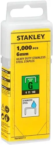 Stanley TRA704SST-0 RVS Nieten 6mm Type G - 1000 stuks Favoriet