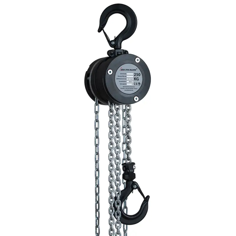 Lage Kosten Delta SG.0.3600256 ALUM Handkettingtakel 360° 0,25 ton met 6 meter hijshoogte