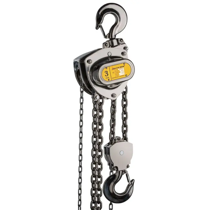 Delta DSS.0.06603003 INOX Handkettingtakel roestvrijstaal met roestvrijstale last- en handketting 3 ton met 3 meter hijshoogte Authentiek