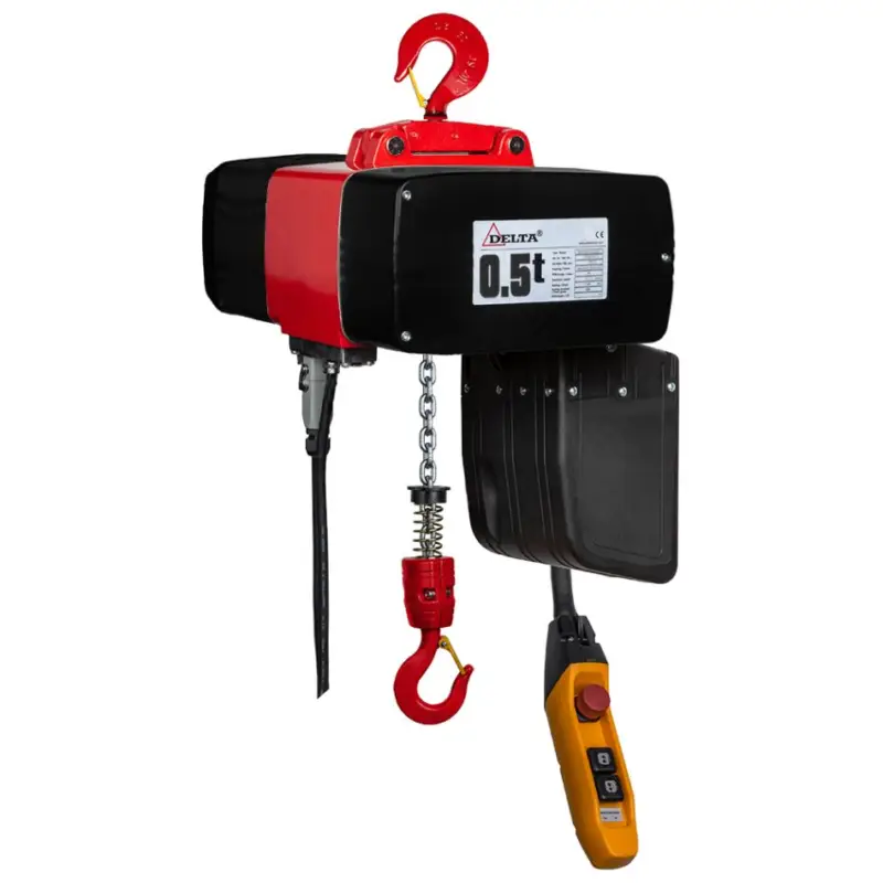 Op = Op Delta DH.0.DMH.00513.06 Elektrische kettingtakel DMH 110V-230V 0,5 ton met 6 meter hijshoogte dubbele snelheid 1 part