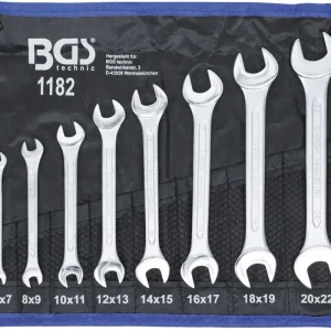 BGS 1182 Steeksleutelset 6 x 7 - 20 x 22 mm 8-delig Professioneel